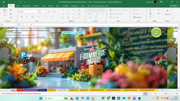 Excel To TallyPrime Ecommerce Data Import